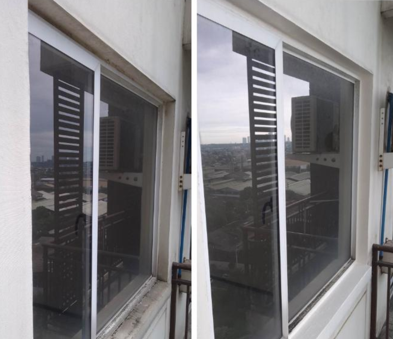 local building windows before and after waterproofing